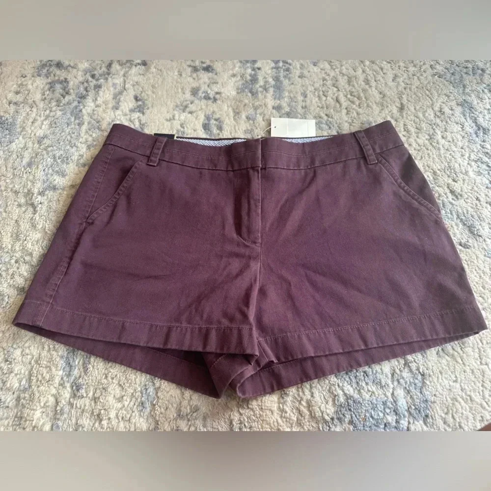 J. Crew Plum Cotton Chino Shorts